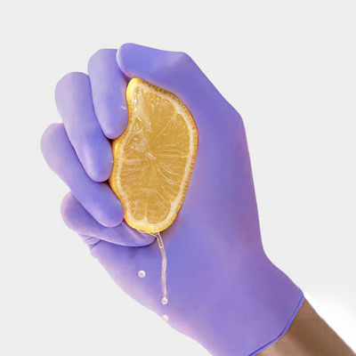 Purple 5 Mil Medical Nitrile Gloves Large Long Rubber Powder Free Waterproof