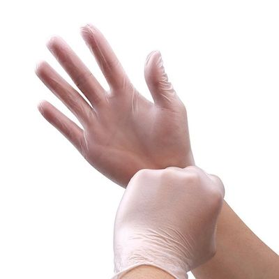 PVC Vinyl Disposable Exam Gloves Medium Size Anti Cut Plastic Gloves Disposable