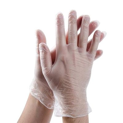 PVC Vinyl Disposable Exam Gloves Medium Size Anti Cut Plastic Gloves Disposable