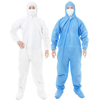 EN1186 SMS PP Painters Disposable Protective Jumpsuit Disposable Isolation Coveralls