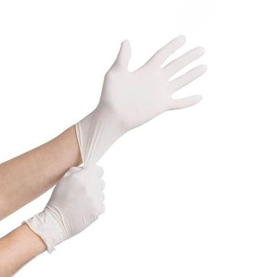 Milky White 240mm Length Disposable Medical Latex Gloves Environmental