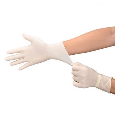 12X24CM Powder Free Disposable Medical Latex Gloves With All Certification