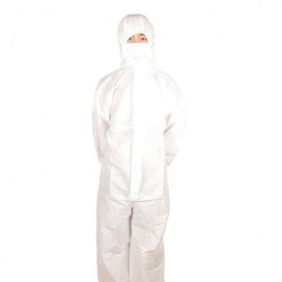 White 30-70gsm Painters Disposable Protective Coveralls Work Suits