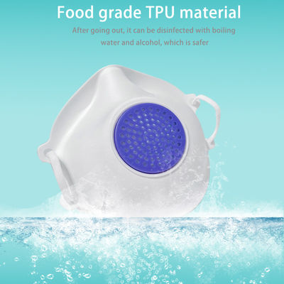 Public Place 3D Disposable Protective Face Mask With Breather Replaceable Filter