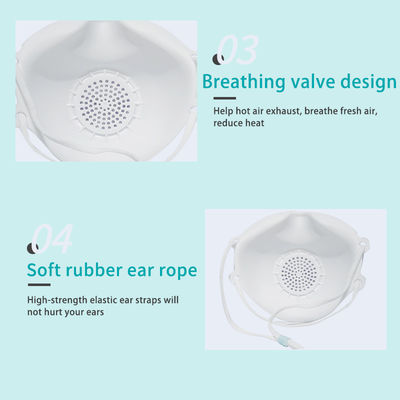 Public Place 3D Disposable Protective Face Mask With Breather Replaceable Filter