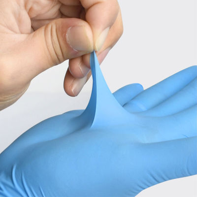 EN374 12X24CM Medical Nitrile Gloves Alkali Acid Resistance