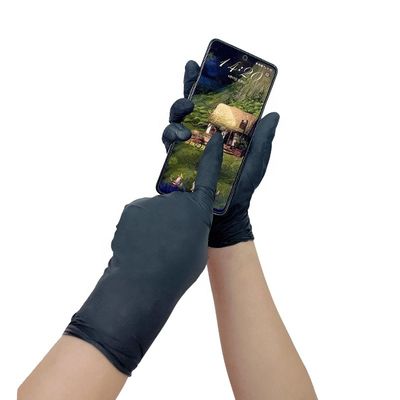 MSDS Sterile Nitrile Exam Gloves / 6 Mil Black Nitrile Gloves