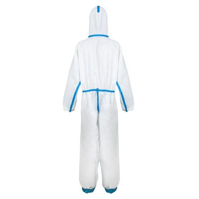 Hospital  50 Gsm Disposable Non Woven Coverall antistatic Disposable PPE Suit