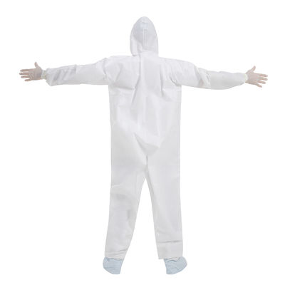 Waterproof Conjoined S-4XL Disposable PP Coverall / Disposable Medical Suit