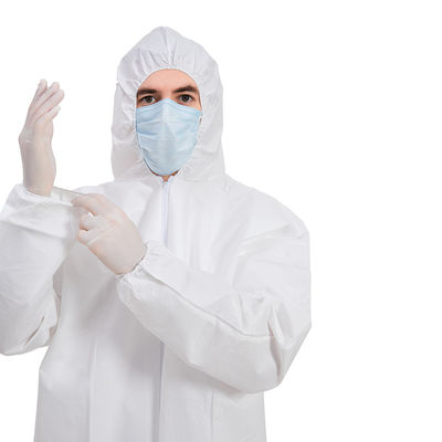 FDA Blood Barrier Disposable Medical Clothing / Sms Polypropylene Coveralls