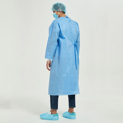 Non Medical Knitted Cuffs 35g PE Disposable Isolation Gowns Level 1
