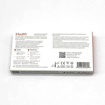 IHealth Rapid Antigen Swab Test Nasal Specimen FDA For Public Area