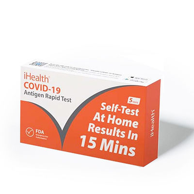 IHealth 15 Minutes Clear 19 Rapid Test Rapid Home Test Kits FDA Dip Swab