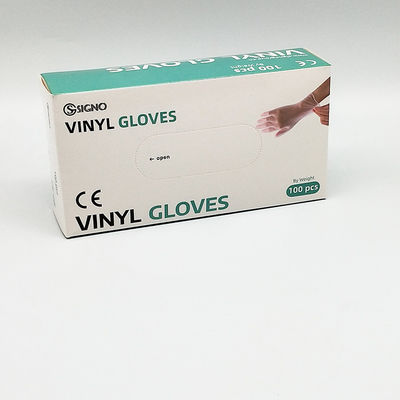 Transparent Disposable Vinyl Gloves Labor Protection Anti Acid PVC Elastic Gloves