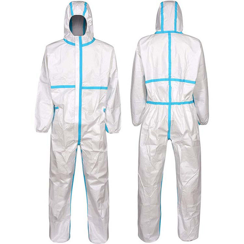 EN1186 SMS PP Painters Disposable Protective Jumpsuit Disposable Isolation Coveralls