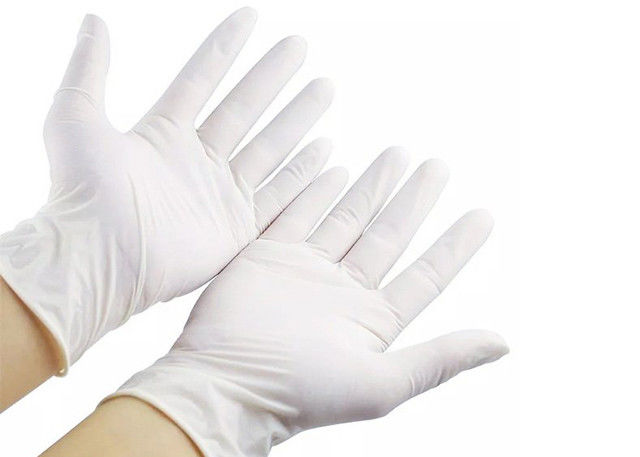 Hand Protection EN374 Powder Free Latex Gloves For Medical Exam