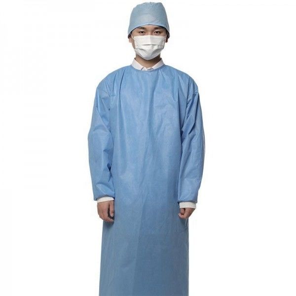 S-XXL SMS Surgical Isolation Gowns Disposable Operating Gown