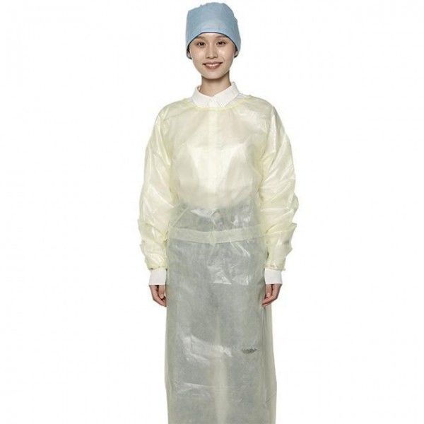 Aami Level Yellow Disposable Isolation Gown Medical Isolation Clothing