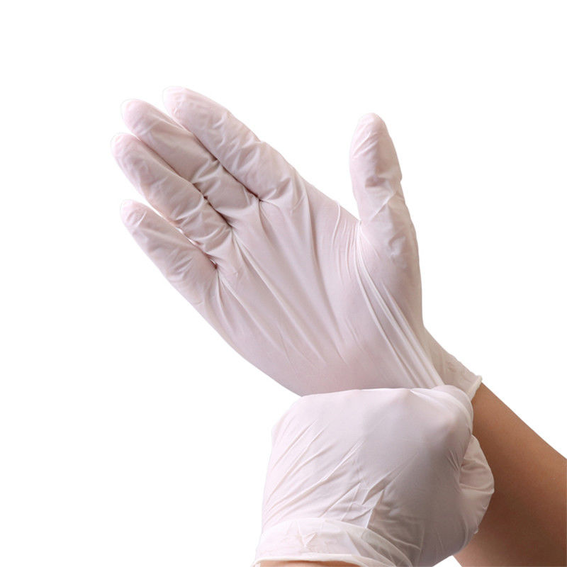 ISO 510K Certification Transparent Latex Gloves / Latex Exam Gloves Medium