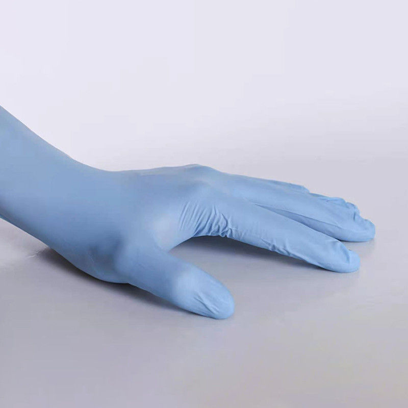 EN374 Industrial blue Nitrile Vinyl Blend Gloves Class I For Beauty Salon