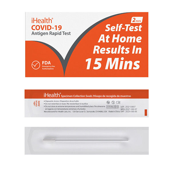 IHealth 15 Minutes Clear 19 Rapid Test Rapid Home Test Kits FDA Dip Swab